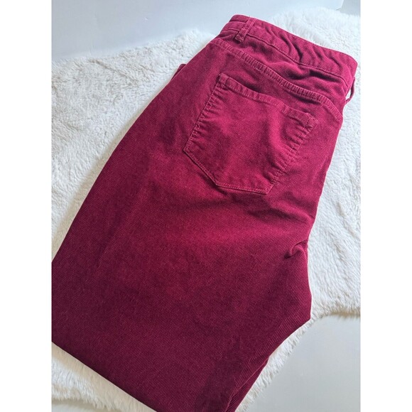 Coldwater Creek Corduroy Pants Jean Stretch Straight Leg Size 16P Maroon Red EUC - Picture 6 of 7